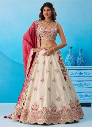 Attrective Looking This Party Wear Fine Color Fancy Heavy Designer Choli And Lahenga Fabriced On Tissue And Dupatta Jacquard Silk In Fabricated Beautified With Attrective Designer Sequance,Thread Embroidery Work. Buy Now.