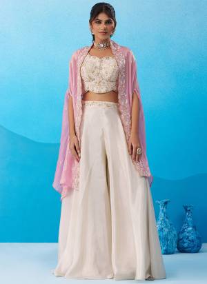 Looking These Beautiful Looking Party Wear Readymade Indo Western Crop Top ,Plazzo With Jacket.These Top Are Viscose And Bottom is Fabricated On Viscose And Viscose Jacket.Its Beautified With Heavy Designer Embroidery,Beads,Stone Work.