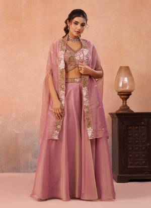 Looking These Beautiful Looking Party Wear Readymade Indo Western Crop Top ,Plazzo With Jacket.These Top Are Tissue And Bottom is Fabricated On Tissue And Tissue Jacket.Its Beautified With Heavy Designer Embroidery,Beads,Stone Work.