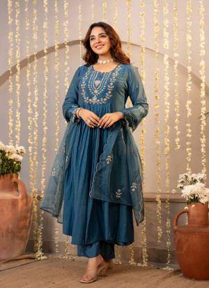 Garb These Suit in Fine Colored Pair With Bottom And Dupatta.These Top Are Chanderi And Bottom Are Fabricated On Chanderi Pair With Chanderi Dupatta.Its Beautified With Designer Embroidery Work.