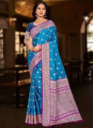 Looking These Fastive And Party Wear Saree in Fine Colored.These Saree And Blouse is Fabricated On Silk.Its Beautified With Woven Jacquard Designer.