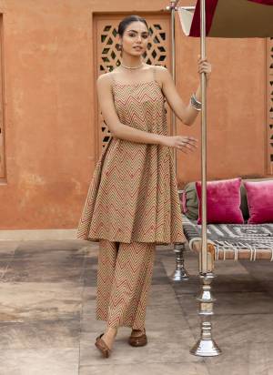 Attrective These Beautiful Looking Readymade Top With Bottom.These Top And Bottom Fabricated On Cotton.Its Beautified With Designer Printed.