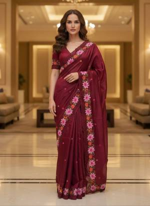 Garb These Party Wear Saree in Fine Colored.These Saree Are Manipuri Silk And Blouse is Manipuri Silk Fabricated.Its Beautified With Designer Thread,Sequance Embroidery,Cut Work.