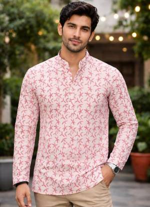 For A festive Wear,Grab These Readymade Short Kurta in Fine Colored.These Kurta is Fabricated On Linen With Designer Printed.Buy Now.