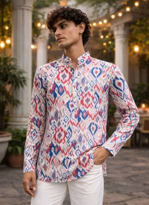 For A festive Wear,Grab These Readymade Short Kurta in Fine Colored.These Kurta is Fabricated On Linen With Designer Printed.Buy Now.