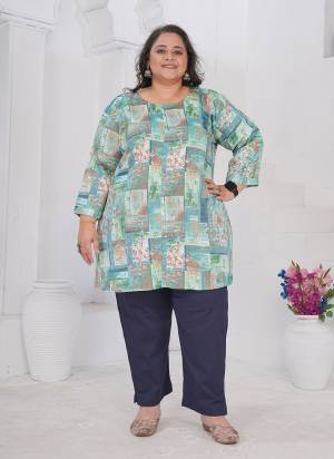 Attrective These Beautiful Looking Readymade Big Size Shot Kurti.These Kurti is Fabricated On Rayon Slub.Its Beautified With Designer Printed.