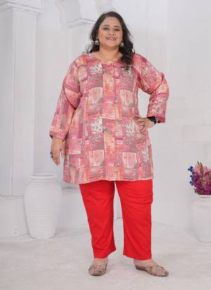 Attrective These Beautiful Looking Readymade Big Size Shot Kurti.These Kurti is Fabricated On Rayon Slub.Its Beautified With Designer Printed.