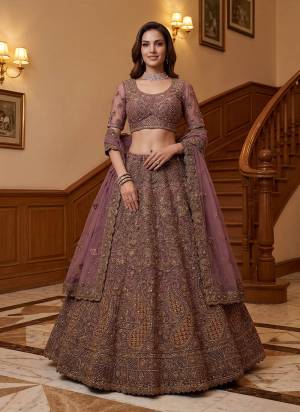 For A Fancy Designer Look,Grab These Lehenga Choli With Dupatta in Fine Colored.These Lehenga And Choli Are Net And Dupatta Are Fabricated On Net Pair.Its Beautified With Fancy Chapat Jari,Sequance,Multy Thread,Dori Embroidery,Zircon Diamond Work. 