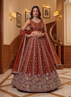 For A Fancy Designer Look,Grab These Lehenga Choli With Dupatta in Fine Colored.These Lehenga And Choli Are Fendy Organza Silk And Dupatta Are Fabricated On Fendy Organza Silk Pair.Its Beautified With Fancy Jari,Sequance,Multy Thread,Dori Embroidery Work. 