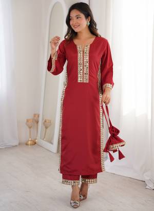 Attactive These Beautiful Looking Readymade Top With Dupatta.These Top Are  Natural Crepe And Bottom Are Natural Crepe Fabricated.Its Beautified With Designer Real Mirror Embroidery Lace Work.