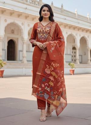 Attractive These Party Wear Suit in Fine Colored Pair With Bottom And Dupatta.These Top Are Cotton Silk And Bottom Are Fabricated On Cotton Silk Pair With Jacquard Simmer Dupatta.Its Beautified With Designer Embroidery Work.