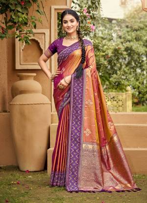 Looking These Fastive And Party Wear Saree in Fine Colored.These Saree And Blouse is Fabricated On Soft Silk.Its Beautified With Woven Jacquard Designer.