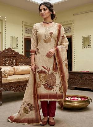 Grab These Suit in Fine Colored Pair With Bottom And Dupatta.These Top Are Simmer Cotton And Dupatta Are Fabricated On Simmer Cotton Pair With Rayon Bottom.Its Beautified With Designer Printed, Hand Work.