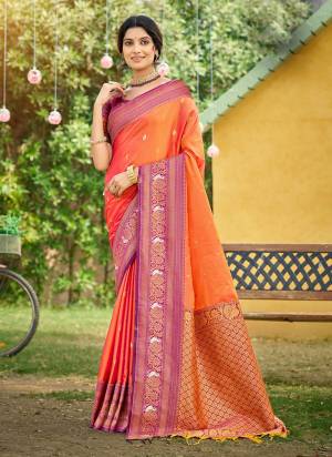 Looking These Fastive And Party Wear Saree in Fine Colored.These Saree And Blouse is Fabricated On Soft Silk.Its Beautified With Woven Jacquard Designer.