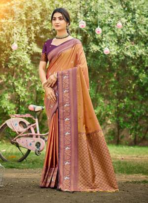 Looking These Fastive And Party Wear Saree in Fine Colored.These Saree And Blouse is Fabricated On Soft Silk.Its Beautified With Woven Jacquard Designer.