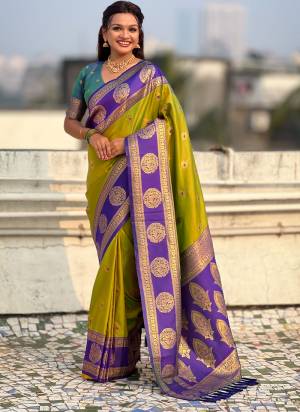 Looking These Party Wear Saree in Fine Colored.These Saree And Blouse is Fabricated On Soft Silk.Its Beautified With Weaving Peacock Jari Designer.