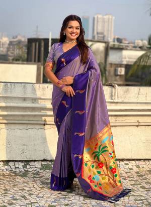 Attractive These Party Wear Saree in Fine Colored.These Saree And Blouse is Fabricated On Soft Silk.Its Beautified With Weaving Jari Designer.