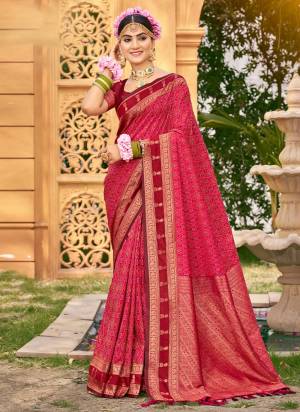 Looking These Fastive And Party Wear Saree in Fine Colored.These Saree And Blouse is Fabricated On Soft Silk.Its Beautified With Woven Jacquard Designer.