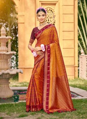 Looking These Fastive And Party Wear Saree in Fine Colored.These Saree And Blouse is Fabricated On Soft Silk.Its Beautified With Woven Jacquard Designer.