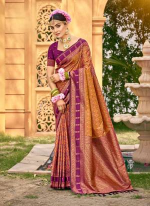 Looking These Fastive And Party Wear Saree in Fine Colored.These Saree And Blouse is Fabricated On Soft Silk.Its Beautified With Woven Jacquard Designer.