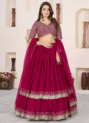 For A Designer Look,Grab These Party Wear Lehenga Choli in Fine Colored.These Lehenga And Blouse Are Fabricated On Georgette Pair With Dupatta Are Soft Net.Its Beautified With Designer Jari,Sequance Embroidery Work.