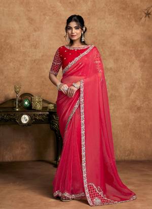 Look Attrective These Designer Party Wear Saree in Fine Colored.These Saree Are Zari Organza Satin Silk And Blouse Satin Silk is Fabricated.Its Beautified Desiger Embroidery,Pearl,Stone Work.