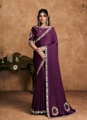 Look Attrective These Designer Party Wear Saree in Fine Colored.These Saree Are Lustrous Satin Silk And Blouse Milky Satin Silk is Fabricated.Its Beautified Desiger Embroidery,Pearl,Stone Work.