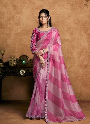 Look Attrective These Designer Party Wear Saree in Fine Colored.These Saree Are Organza Satin Silk And Blouse Satin Silk is Fabricated.Its Beautified Desiger Embroidery,Pearl,Stone Work.