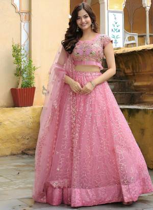 For A Designer Look,Grab These Lehenga Choli in Fine Colored.These Lehenga And Blouse Are Fabricated On Soft Net Pair With Dupatta Are Soft Net.Its Beautified With Badla Jari,Dori,Resham Embroidery Work.