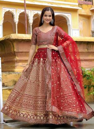 For A Designer Look,Grab These Lehenga Choli in Fine Colored.These Lehenga And Blouse Are Fabricated On Raw Silk Pair With Dupatta Are Soft Silk.Its Beautified With Jari,Sequance Embroidery Work.