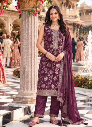 Garb These Beautiful Looking Readymade Suits.These Top Are Viscose Jacquard And Dupatta Are Chinon And Bottom Are Santoon Fabricated.Its Beautified  With Wevon Jacquard Disigner With Embroidery Work.
