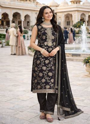 Garb These Beautiful Looking Readymade Suits.These Top Are Viscose Jacquard And Dupatta Are Chinon And Bottom Are Santoon Fabricated.Its Beautified  With Wevon Jacquard Disigner With Embroidery Work.