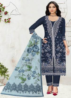 Looking These Party Wear Designer Suits in Fine Colored Pair With Dupatta.These Top Are Cotton And Dupatta Are Fabricated On Chanderi Pair With Crepe Bottom.Its Beautified With Designer Embroidery Work With Printed Dupatta.