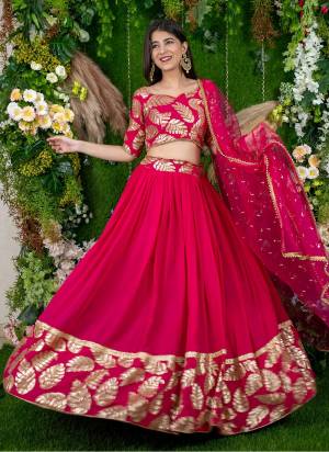 For A Designer Look,Grab These Lehenga Choli in Fine Colored.These Lehenga And Blouse Are Fabricated On Georgette Pair With Dupatta Are Soft Net.Its Beautified With Designer Jari,Sequance Embroidery Work.