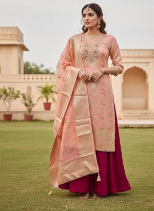 Looking These Suit in Fine Colored Pair With Bottom And Dupatta.These Top Are Banarasi Cotton And Dupatta Are Fabricated On Banarasi Cotton Pair With Rayon Bottom.Its Beautified With Woven Jacquard  Designer, Hand Work.