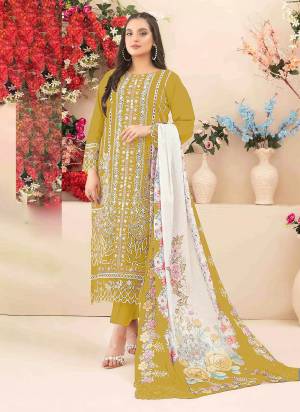 Looking These Party Wear Designer Suits in Fine Colored Pair With Dupatta.These Top Are Cotton And Dupatta Are Fabricated On Chanderi Pair With Cotton Bottom.Its Beautified With Designer Embroidery Work With Printed Dupatta.