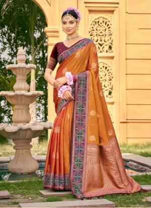 Looking These Fastive And Party Wear Saree in Fine Colored.These Saree And Blouse is Fabricated On Soft Silk.Its Beautified With Woven Jacquard Designer.