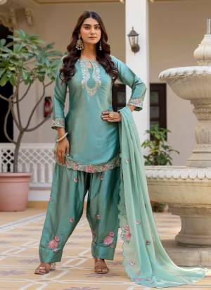 Looking These Suit in Fine Colored Pair With Bottom And Dupatta.These Top Are Japan Satin And Bottom Are Fabricated On Japan Satin Pair With Tabby Dupatta.Its Beautified With Designer Embroidery Work.