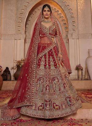 For A Fancy Designer Look,Grab These Lehenga Choli With 2 Dupatta in Fine Colored.These Lehenga And Choli Are Silk And Dupatta Are Fabricated On Net Pair.Its Beautified With Fancy Various Figure,Dori,Chappat Jari,Sequance Embroidery,Diamond Work. 