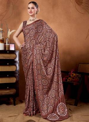 Garb These Party Wear Ready To Wear Saree in Fine Colored.These Saree Are Satin Silk And Blouse is Satin Silk Fabricated.Its Beautified With Bandhani Designer Printed.