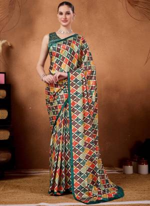 Garb These Party Wear Ready To Wear Saree in Fine Colored.These Saree Are Satin Silk And Blouse is Satin Silk Fabricated.Its Beautified With Bandhani Designer Printed.