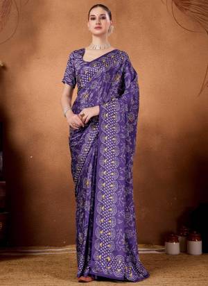 Garb These Party Wear Ready To Wear Saree in Fine Colored.These Saree Are Satin Silk And Blouse is Satin Silk Fabricated.Its Beautified With Bandhani Designer Printed.