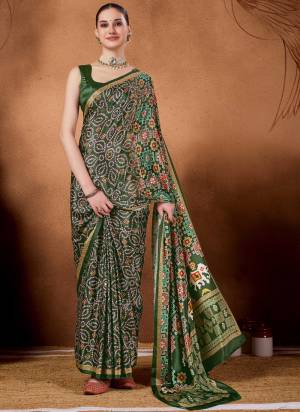 Garb These Party Wear Ready To Wear Saree in Fine Colored.These Saree Are Satin Silk And Blouse is Satin Silk Fabricated.Its Beautified With Bandhani Designer Printed.