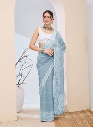 Looking These Party Wear Ready To Wear Saree in Fine Colored.These Saree Are Chiffon And Blouse is Chiffon Fabricated.Its Beautified With Designer Digital Printed.