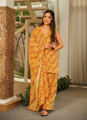 Garb These Beautiful Looking Readymade Plazzo Suits.These Top Are Cambric Cotton And Bottom is Fabricated On Cambric Cotton And Cotton Dupatta.Its Beautified With Designer Digital Printed.