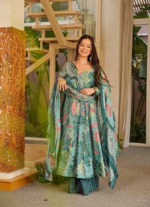 Atrective These Beautiful Looking Readymade Suits.These Top Are Cotton Silk And Bottom Are Cotton Silk Fabricated On Cotton Silk Dupatta.Its Beautified With Designer Digital Printed.