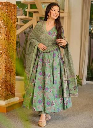 Atrective These Beautiful Looking Readymade Suits.These Top Are Cotton Silk And Bottom Are Cotton Silk Fabricated On Cotton Silk Dupatta.Its Beautified With Designer Digital Printed.