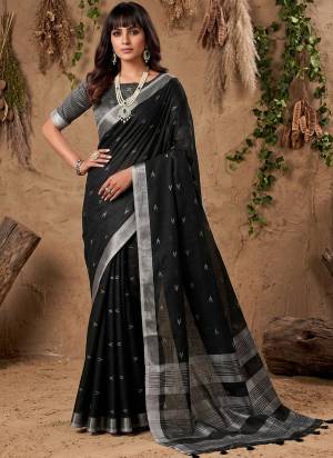 Saree swag is always in style Grab These Beautiful Colored Linnen Cotton Fabricated Saree.