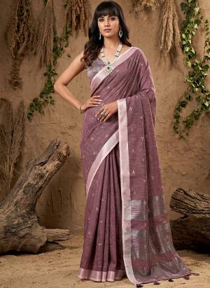 Saree swag is always in style Grab These Beautiful Colored Linnen Cotton Fabricated Saree.