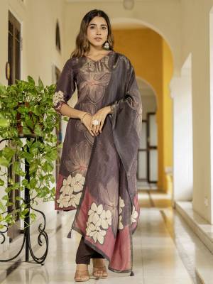Attractive These Designer Readymade Suit in Fine Colored Pair With Bottom And Dupatta.These Top And Dupatta Are Fabricated On Viscose Silk Pair With Viscose Silk Bottom.Its Beautified With Designer Digital Printed With Hand Work.